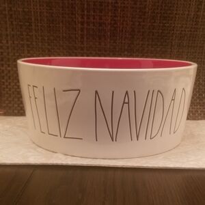 Rae Dunn Feliz Navidad Large Ceramic Bowl NWT.